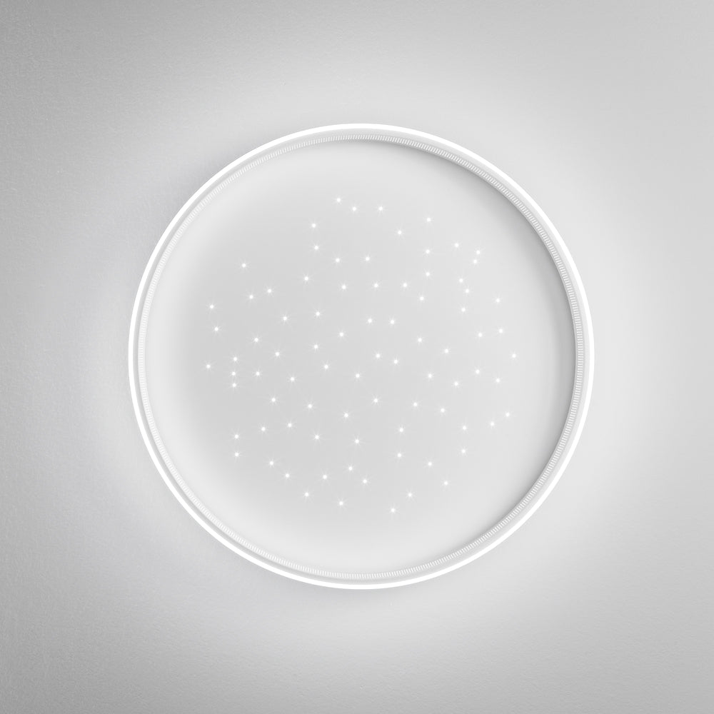 PLAFONIERA LED WISH TONDA BIANCA 75W 8250LM CCT+DIMM CON TELECOMANDO 60X9CM