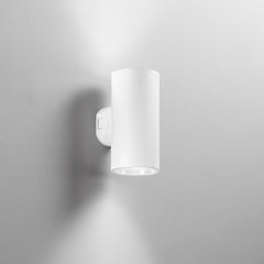 APPLIQUE BIEMISSIONE LED POLO BIANCA TONDA 2X8W 1960LM CCT IP65 7,8X9,9X16,2CM