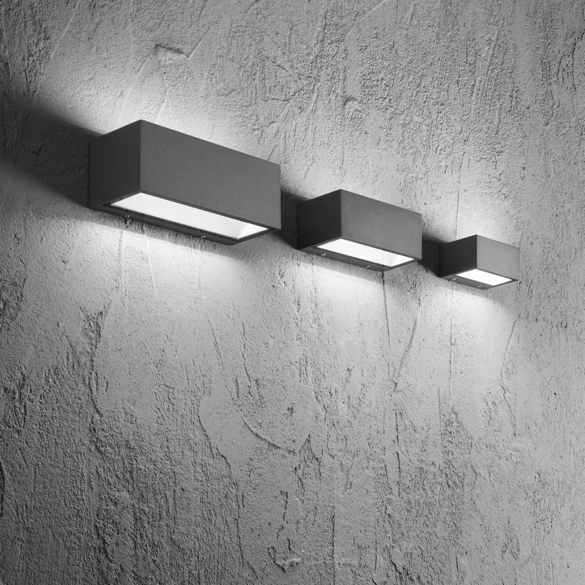 APPLIQUE BIEMISSIONE LED TWIN ANTRACITE 12W 1500LM CCT IP54 6,5X8,9X14CM