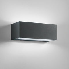 APPLIQUE BIEMISSIONE LED TWIN ANTRACITE 35W 4260LM CCT IP54 30X10,8X12CM