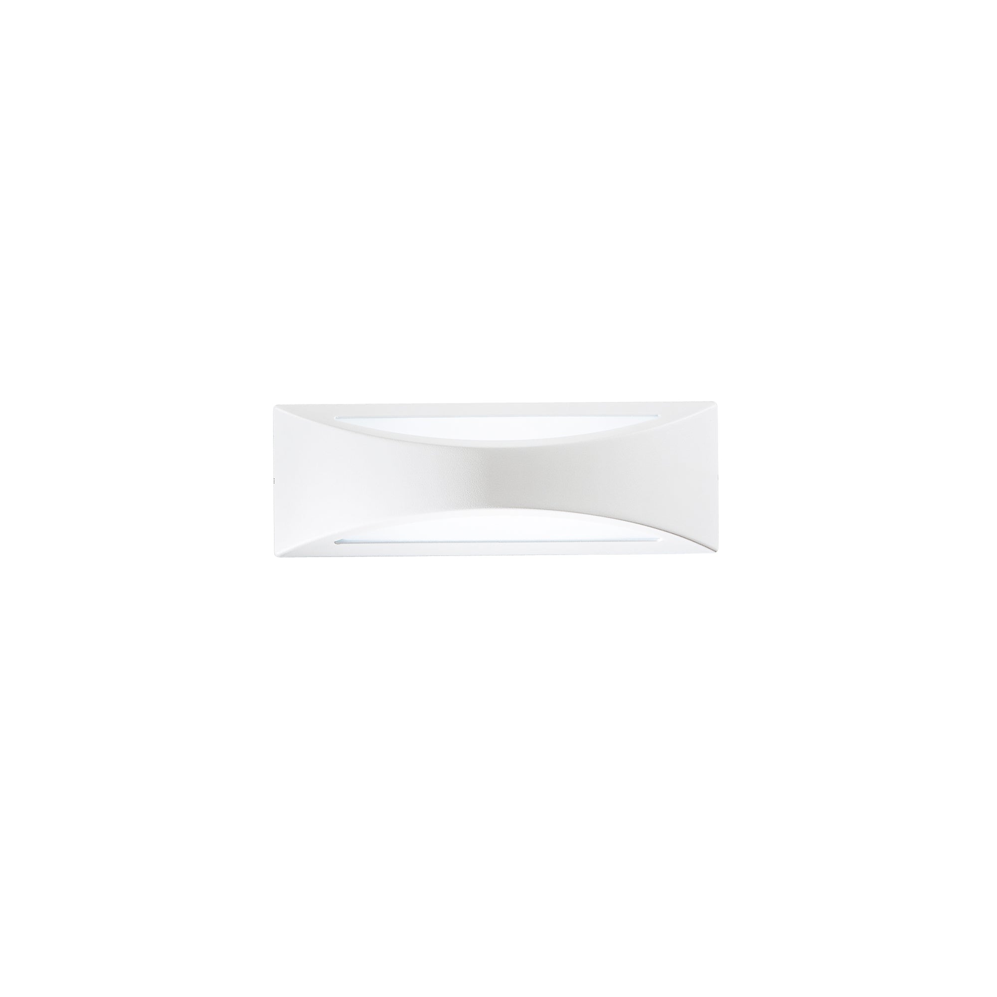"Applique da esterno LED WEISS in alluminio bianco con luce calda e naturale IP54"