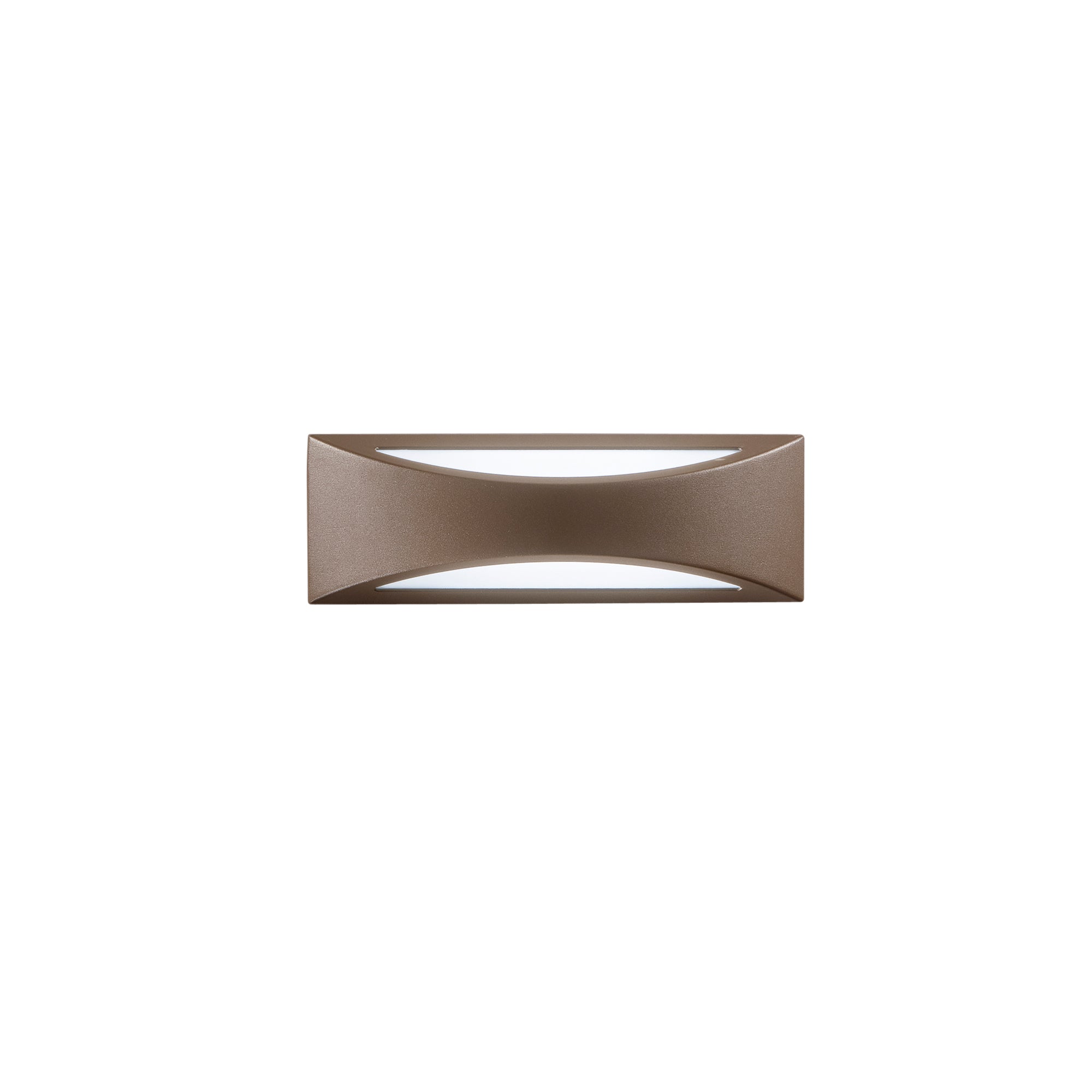"Applique da esterno LED WEISS in alluminio bronzo con luce calda e naturale IP54"