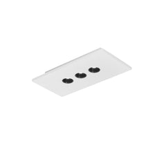 "Plafoniera LED XICO in gesso bianco verniciabile, CCT, h 20x40 cm."