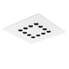 "Plafoniera LED XICO quadrata in gesso bianco verniciabile, CCT, 50 cm."