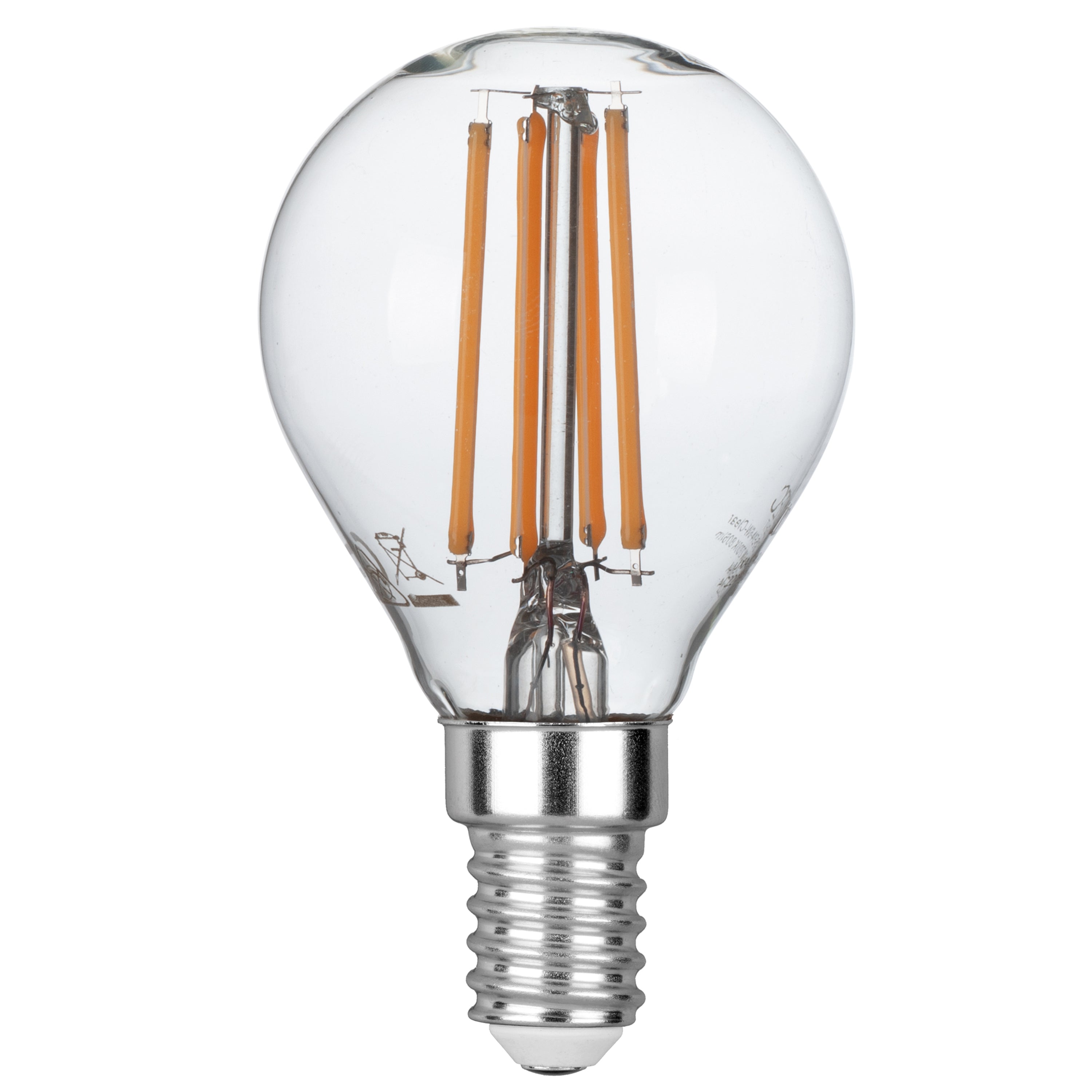 Lampadina LED E14 Globo G45 trasparente Filamento COB 6W 806lm 2700K