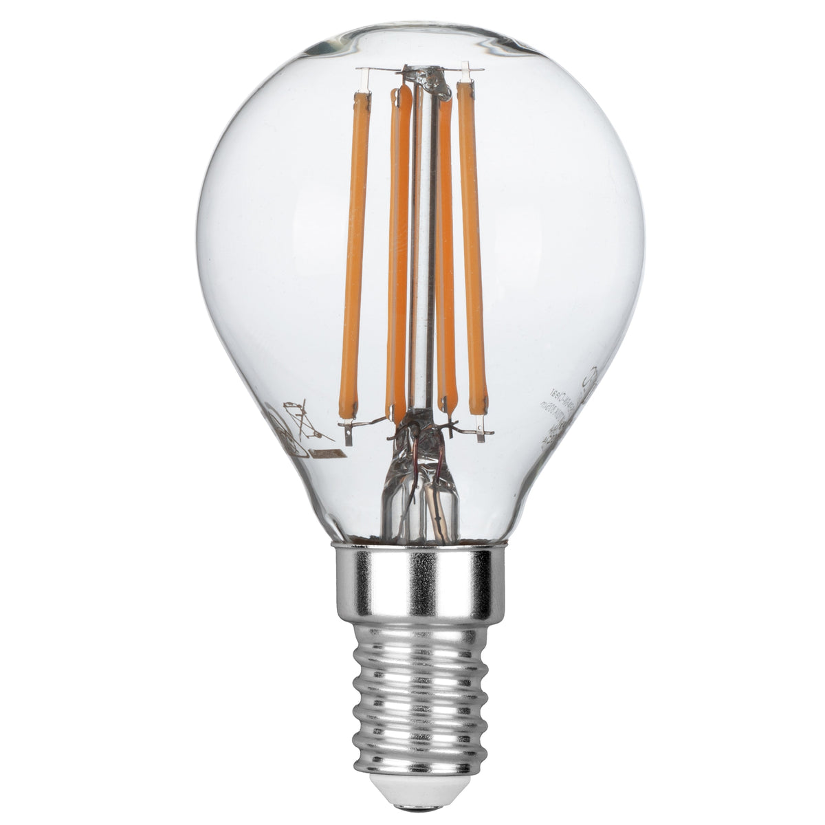 Lampadina LED E14 Globo G45 trasparente Filamento COB 6W 806lm 4000K