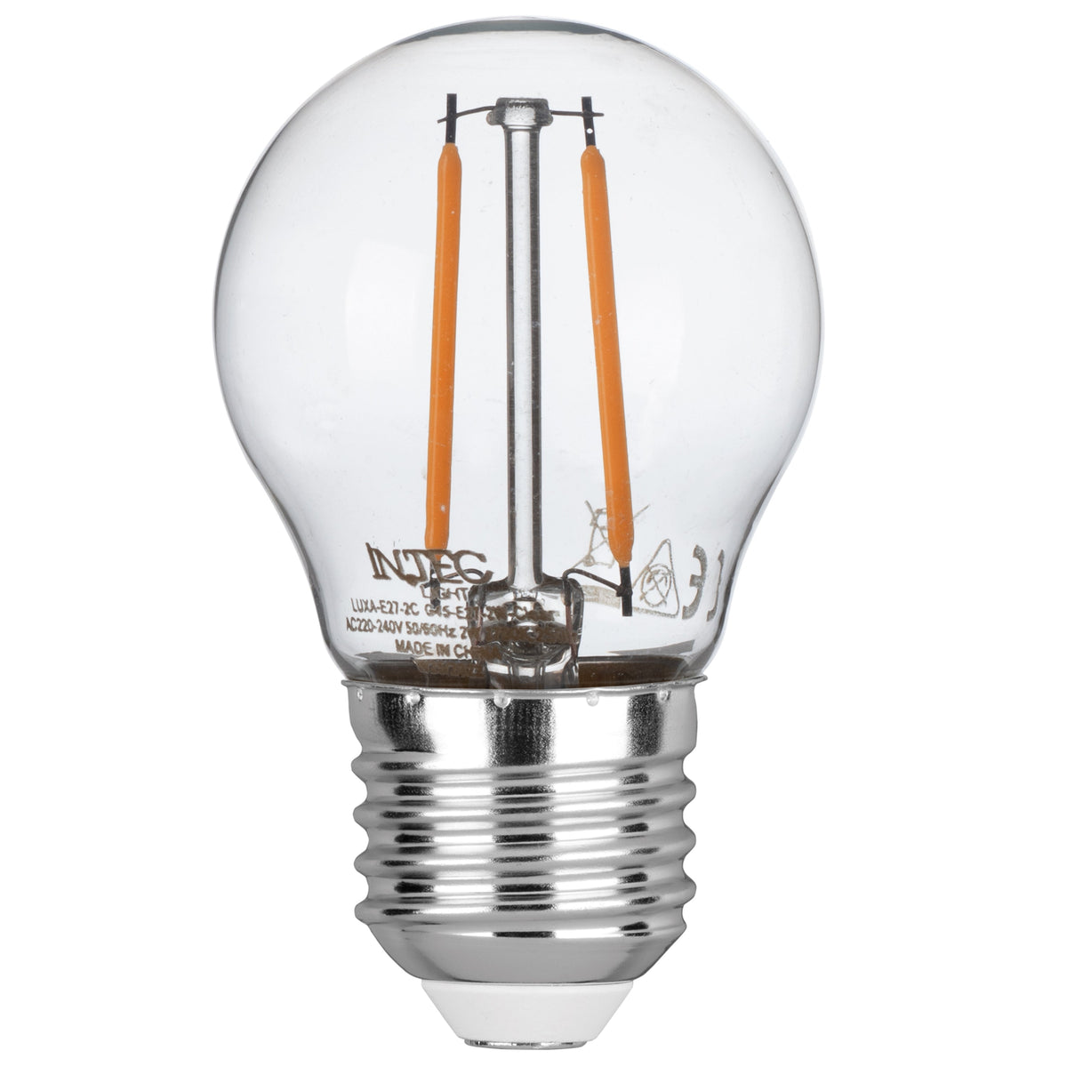Lampadina LED E27 trasparente Filamento COB 2W 250lm 2700K