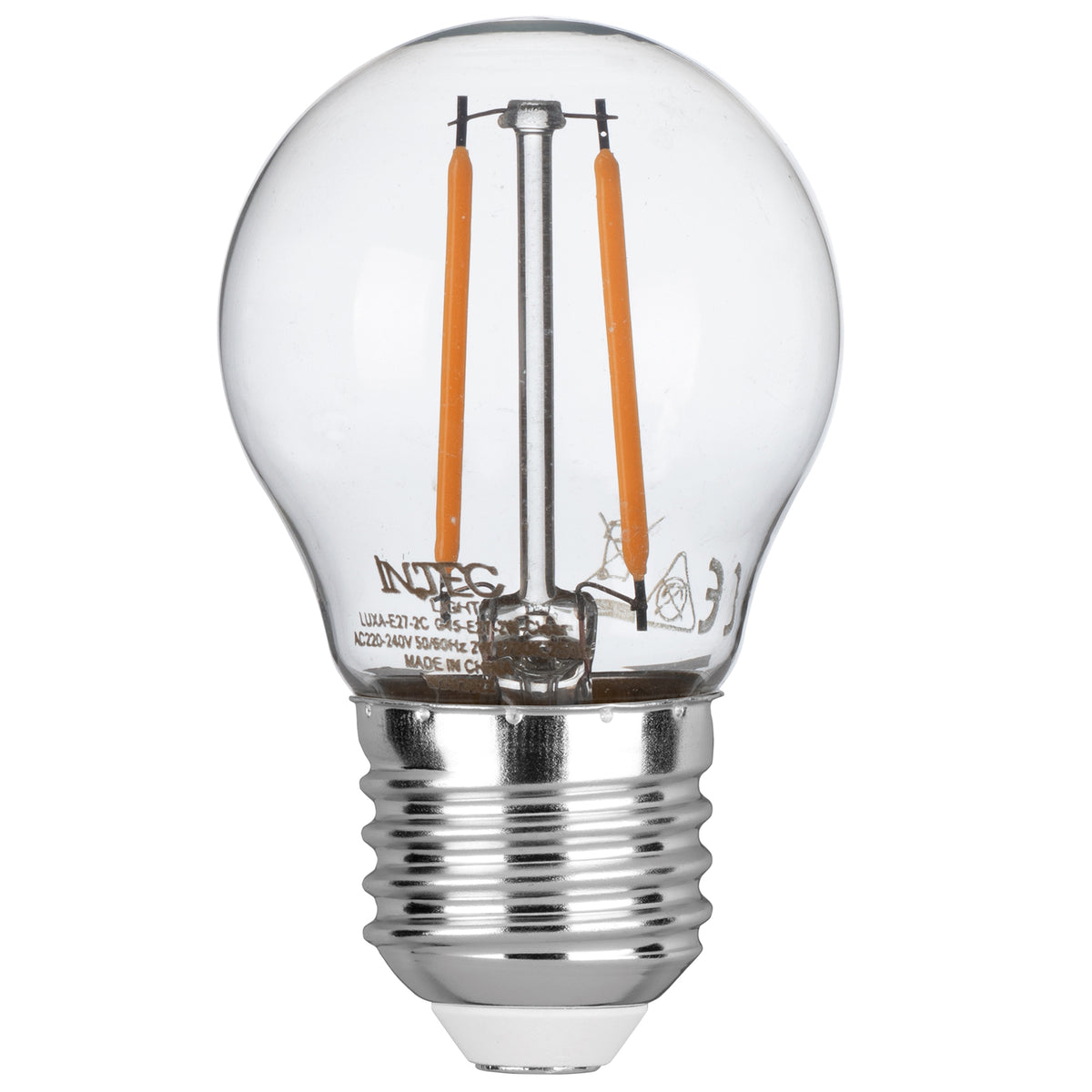 Lampadina LED E27 trasparente Filamento COB 2W 250lm 6500K