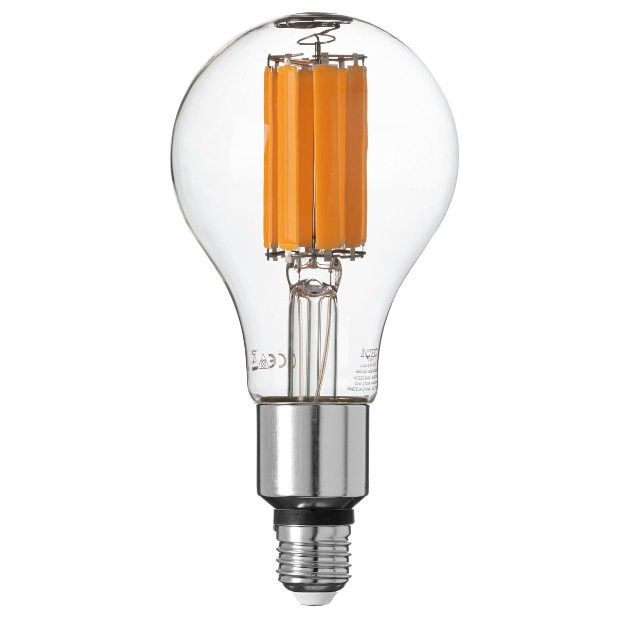 Lampadina LED E27 Filamento COB bianco 30W 4500lm 6500K