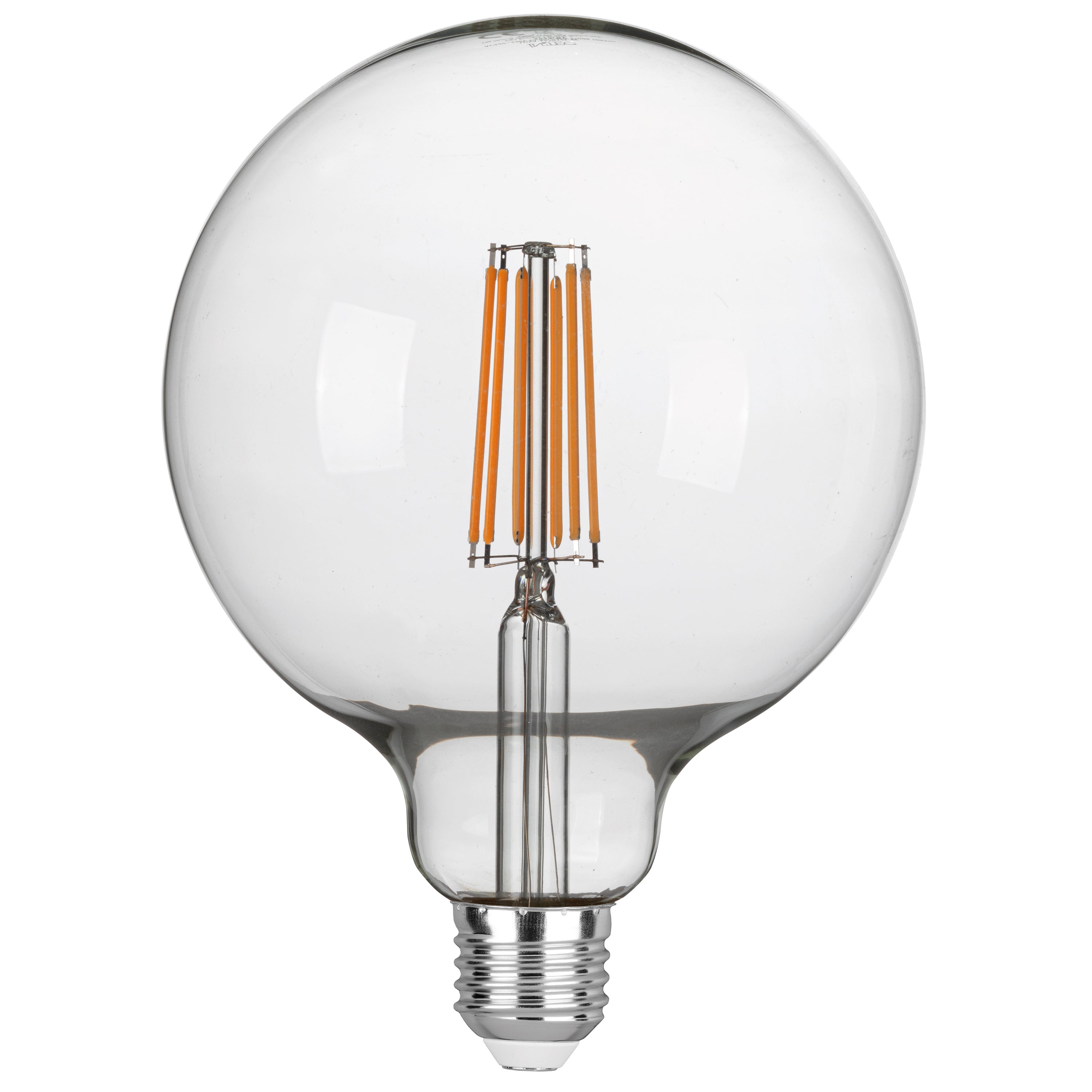 Lampadina LED E27 Globo G125 trasparente Filamento COB 8W 1055lm 4000K
