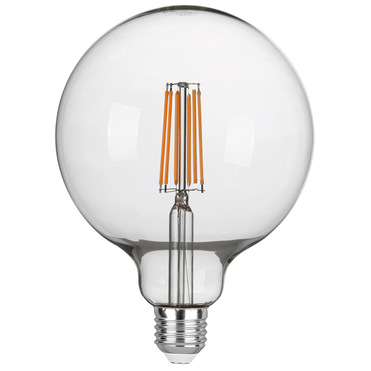 Lampadina LED E27 Globo G125 trasparente Filamento COB 8W 1055lm 4000K