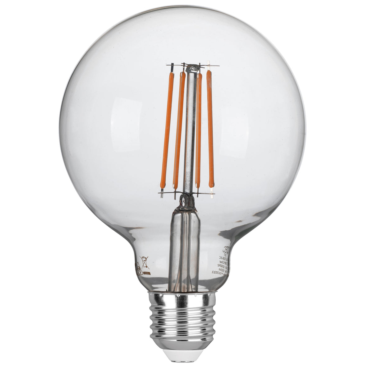 Lampadina LED E27 Globo G95 trasparente Filamento COB 16W 2300lm 4000K