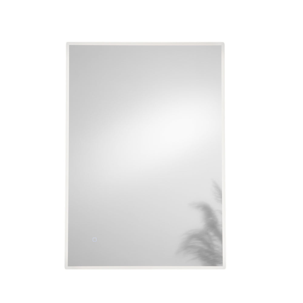 SPECCHIO TONDO DIAM.80CM BORDO SABBIATO ILLUMINATO FRONTALE LED CCT TOUCH CORNICE ORO ARGENTO SENZA RAME 4MM STRUTTURA PVC PELLICOLA ANTIDEFLAGRANTE