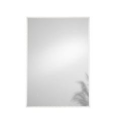 SPECCHIO TONDO DIAM.80CM BORDO SABBIATO ILLUMINATO FRONTALE LED CCT TOUCH CORNICE ORO ARGENTO SENZA RAME 4MM STRUTTURA PVC PELLICOLA ANTIDEFLAGRANTE