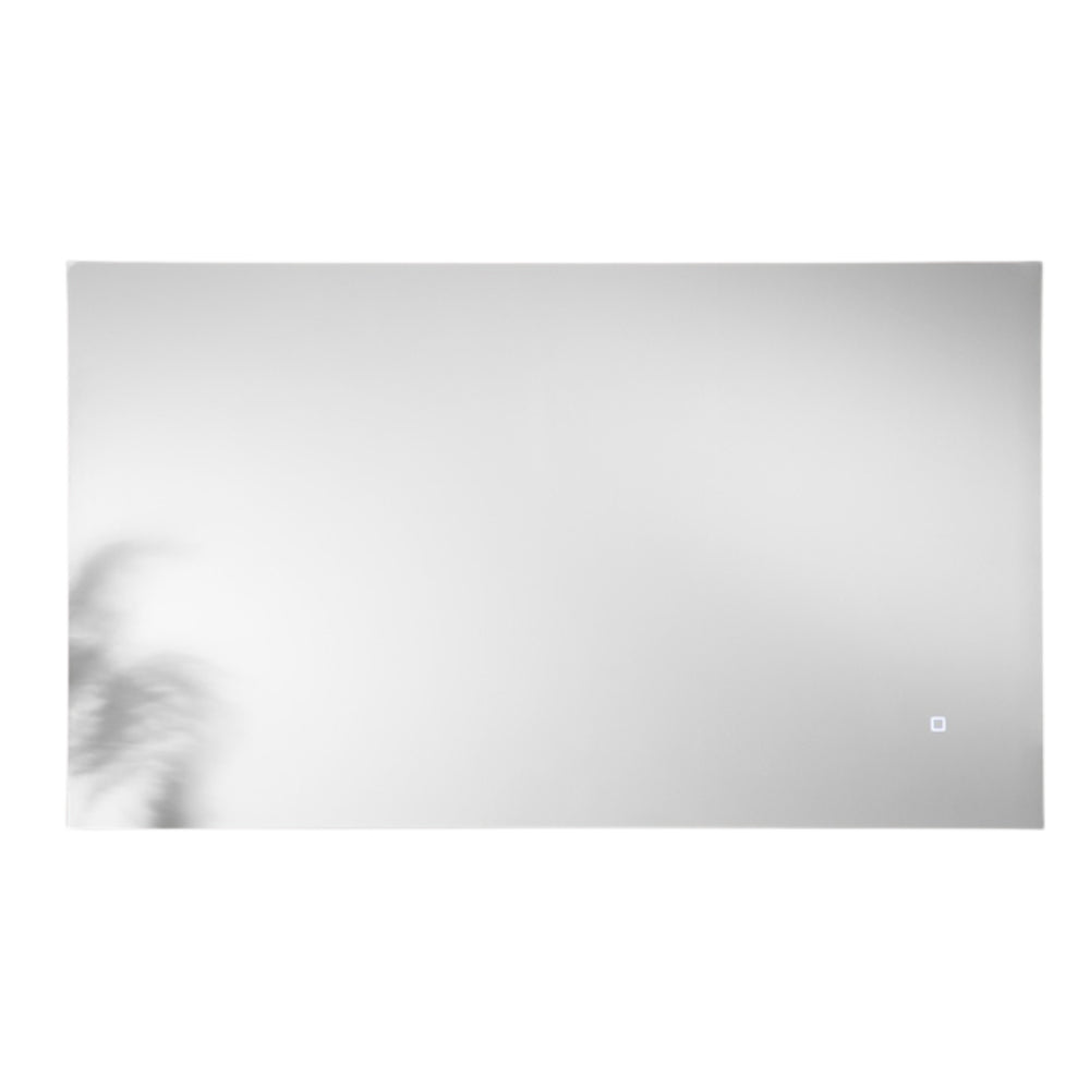 SPECCHIO 100X70CM RETROILLUMINATO LED CCT ARGENTO SENZA RAME 4MM STRUTTURA REVERSIBILE PVC PELLICOLA ANTIDEFLAGRANTE