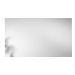 SPECCHIO 100X70CM RETROILLUMINATO LED CCT ARGENTO SENZA RAME 4MM STRUTTURA REVERSIBILE PVC PELLICOLA ANTIDEFLAGRANTE