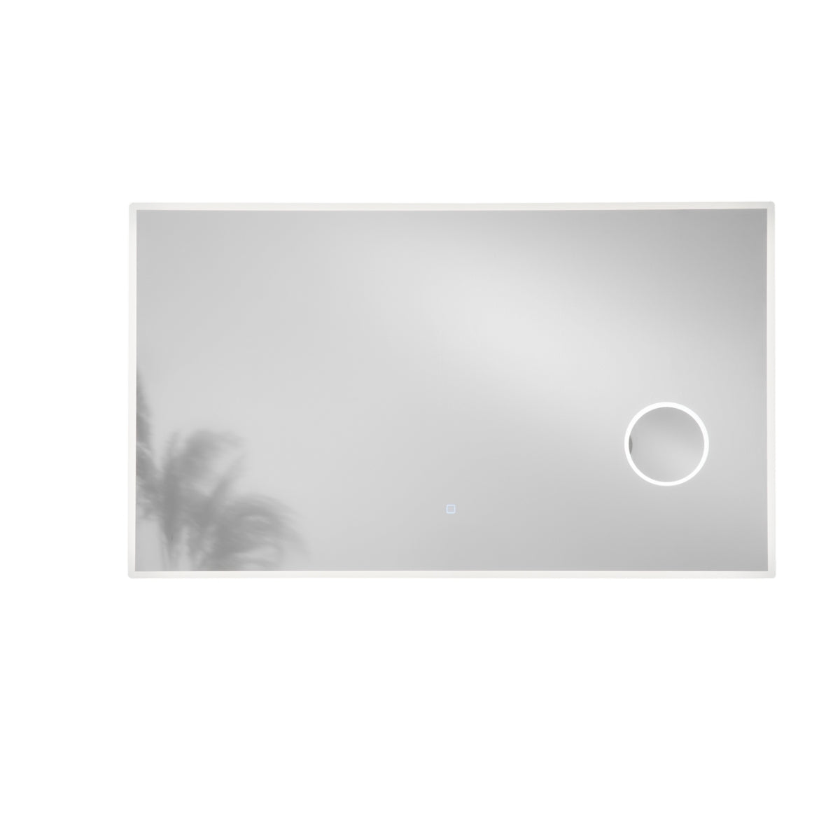 SPECCHIO 120X70CM RETROILLUMINATO LED CCT ARGENTO SENZA RAME 4MM STRUTTURA REVERSIBILE PVC PELLICOLA ANTIDEFLAGRANTE