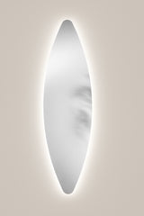 SPECCHIO 120X70CM ANGOLI SMUSSATI CORNICE FRONTALE LED CCT ARGENTO SENZA RAME 4MM STRUTTURA REVERSIBILE PVC SPECCHIO INGRANDITORE 3X PELLICOLA ANTIDEFLAGRANTE