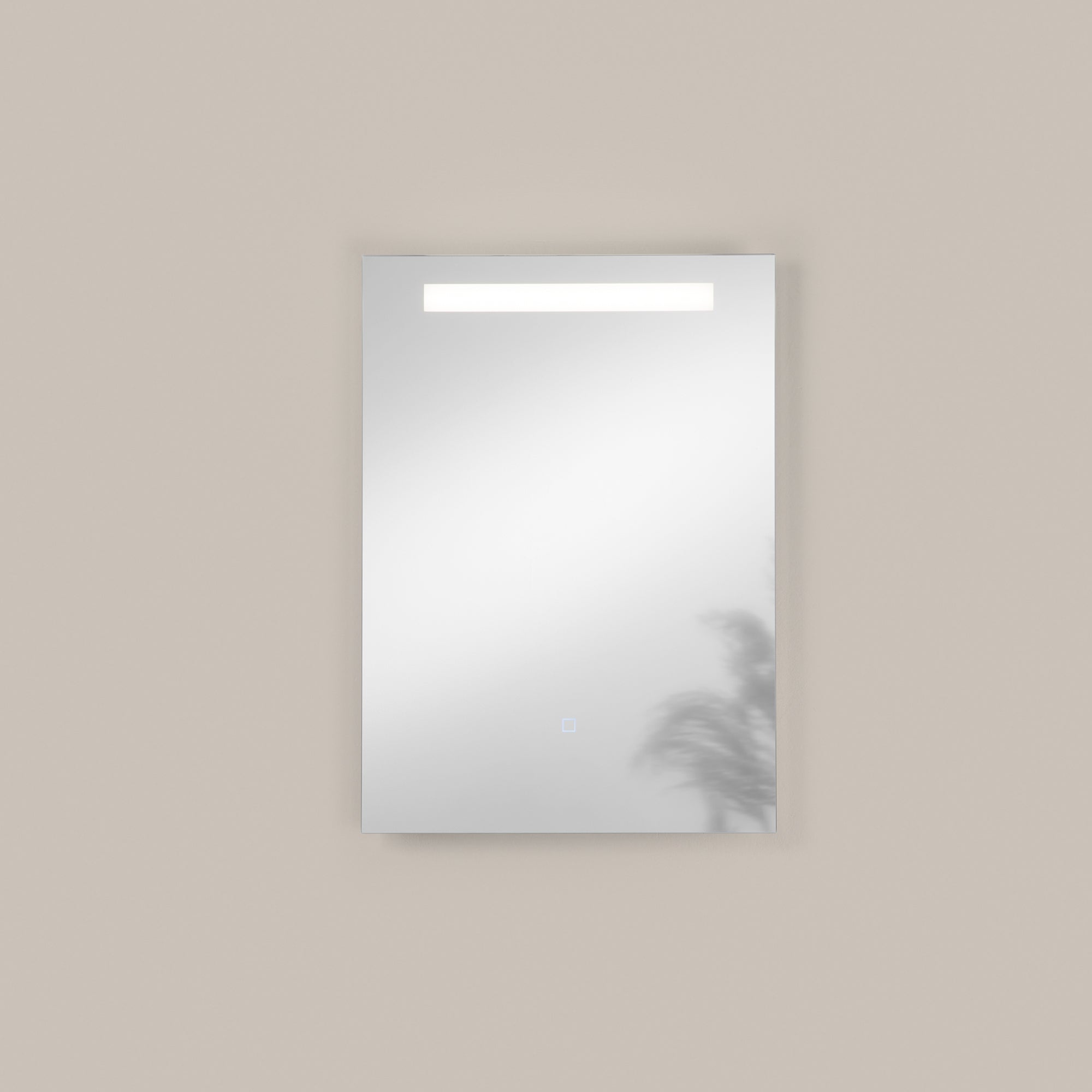 SPECCHIO OVALE 60X80CM BORDO SABBIATO ILLUMINATO FRONTALE LED CCT ARGENTO SENZA RAME 4MM STRUTTURA PVC PELLICOLA ANTIDEFLAGRANTE