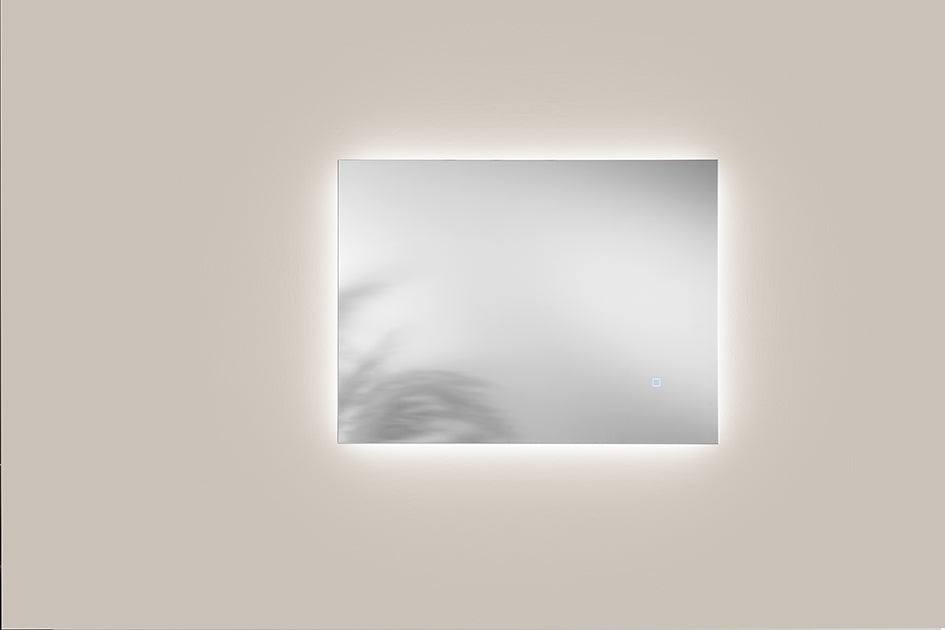 SPECCHIO OVALE 50X100CM BORDO SABBIATO ILLUMINATO FRONTALE LED CCT ARGENTO SENZA RAME 4MM STRUTTURA PVC PELLICOLA ANTIDEFLAGRANTE