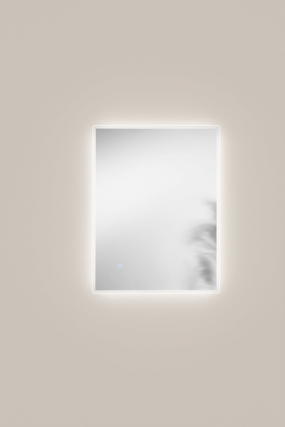SPECCHIO TONDO DIAM.60CM RETROILLUMINATO LED CCT ARGENTO SENZA RAME 4MM STRUTTURA PVC PELLICOLA ANTIDEFLAGRANTE