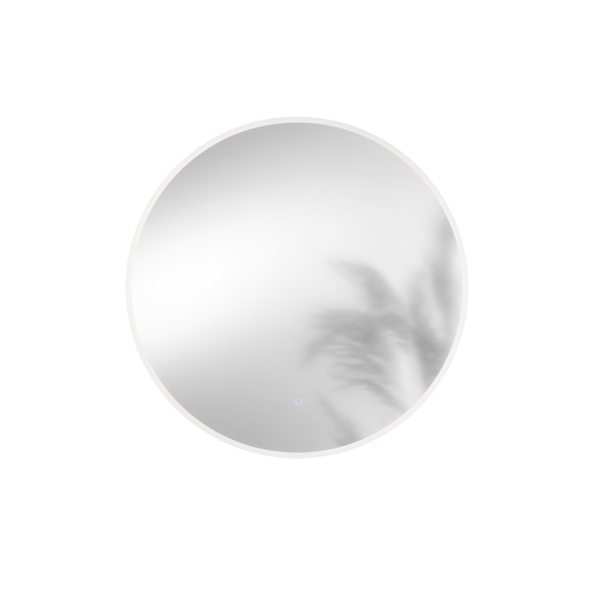 Specchio MIRAGRAM con illuminazione a LED, tondo, CCT 3 temperature, pulsante touch dimming, pellicola antideflagrante, 90 x 70 cm