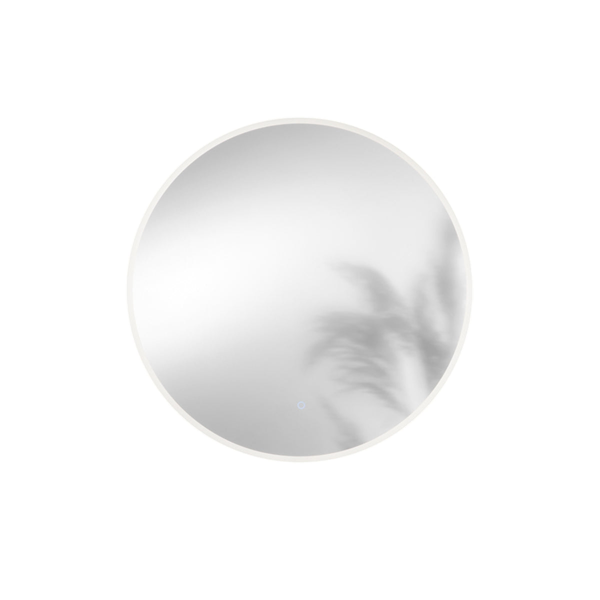 Specchio MIRAGRAM con illuminazione a LED, tondo, CCT 3 temperature, pulsante touch dimming, pellicola antideflagrante, 90 x 70 cm