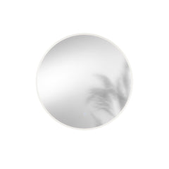 Specchio MIRAGRAM con illuminazione a LED, tondo, CCT 3 temperature, pulsante touch dimming, pellicola antideflagrante, 90 x 70 cm