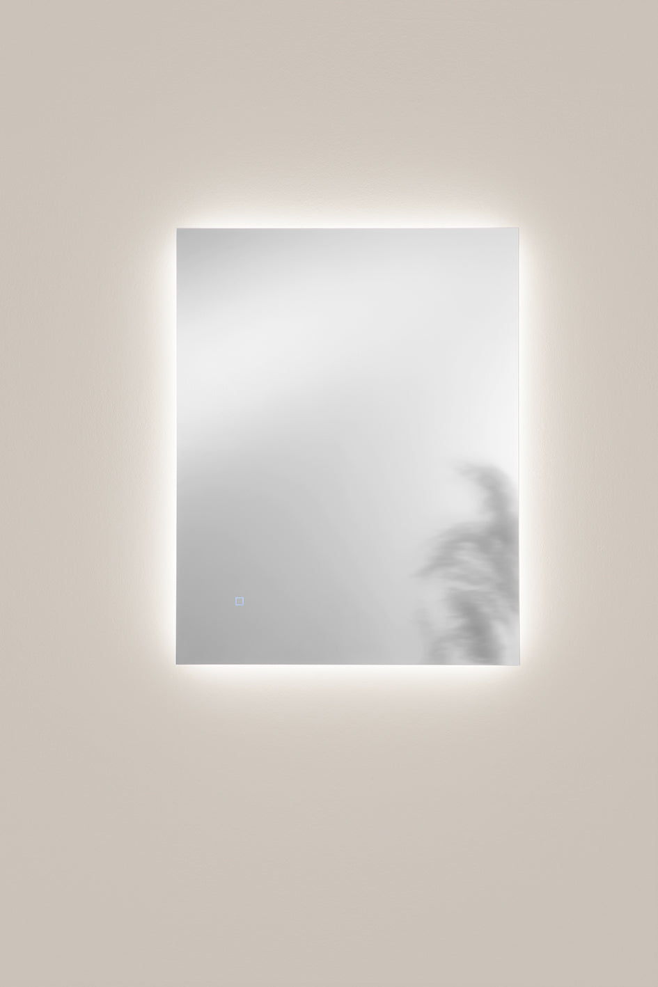 SPECCHIO ESAGONALE DIAM.80CM BORDO PARZIALMENTE SABBIATO ILLUMINATO LED CCT POSTERIORE ARGENTO SENZA RAME 4MM STRUTTURA PVC PELLICOLA ANTIDEFLAGRANTE