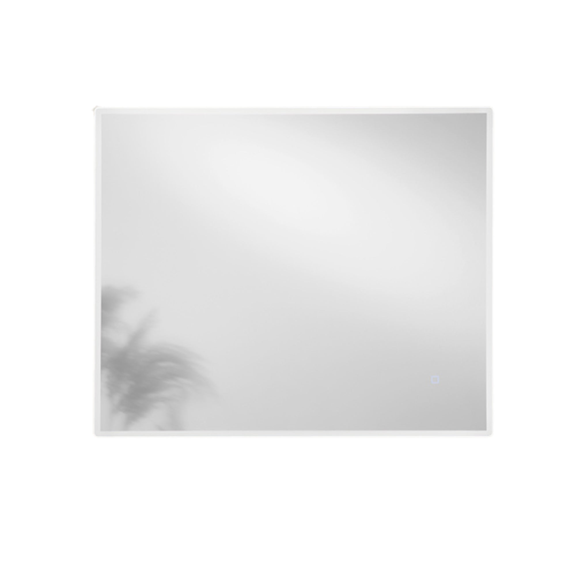 SPECCHIO TONDO DIAM.80CM BORDO SABBIATO ILLUMINATO LED CCT ARGENTO SENZA RAME 4MM STRUTTURA PVC PELLICOLA ANTIDEFLAGRANTE