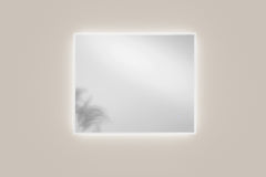 SPECCHIO TONDO DIAM.80CM BORDO SABBIATO ILLUMINATO LED CCT ARGENTO SENZA RAME 4MM STRUTTURA PVC PELLICOLA ANTIDEFLAGRANTE