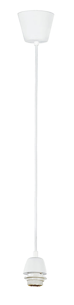 "Pendel in plastica bianco E14 80 cm."