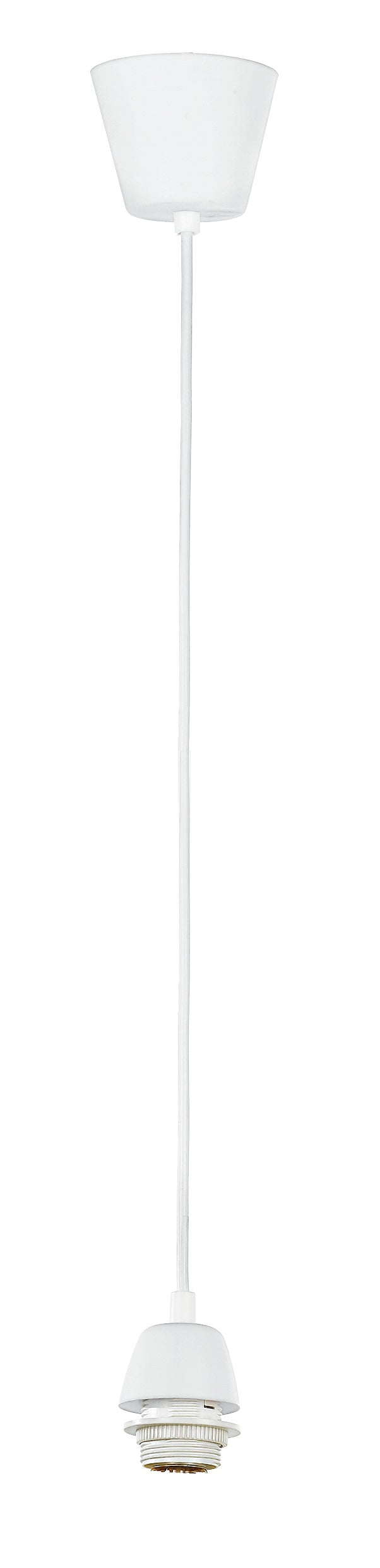 "Pendel in plastica bianco E27 80 cm."