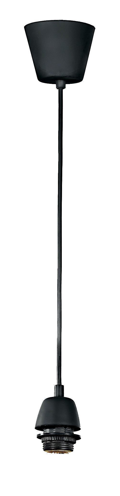 "Pendel in plastica nero E27 80 cm."
