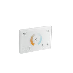 "Wallpad RF 2.4G per controllo CCT bianco dinamico 4 zone 2 canali collegabile con DMX512"