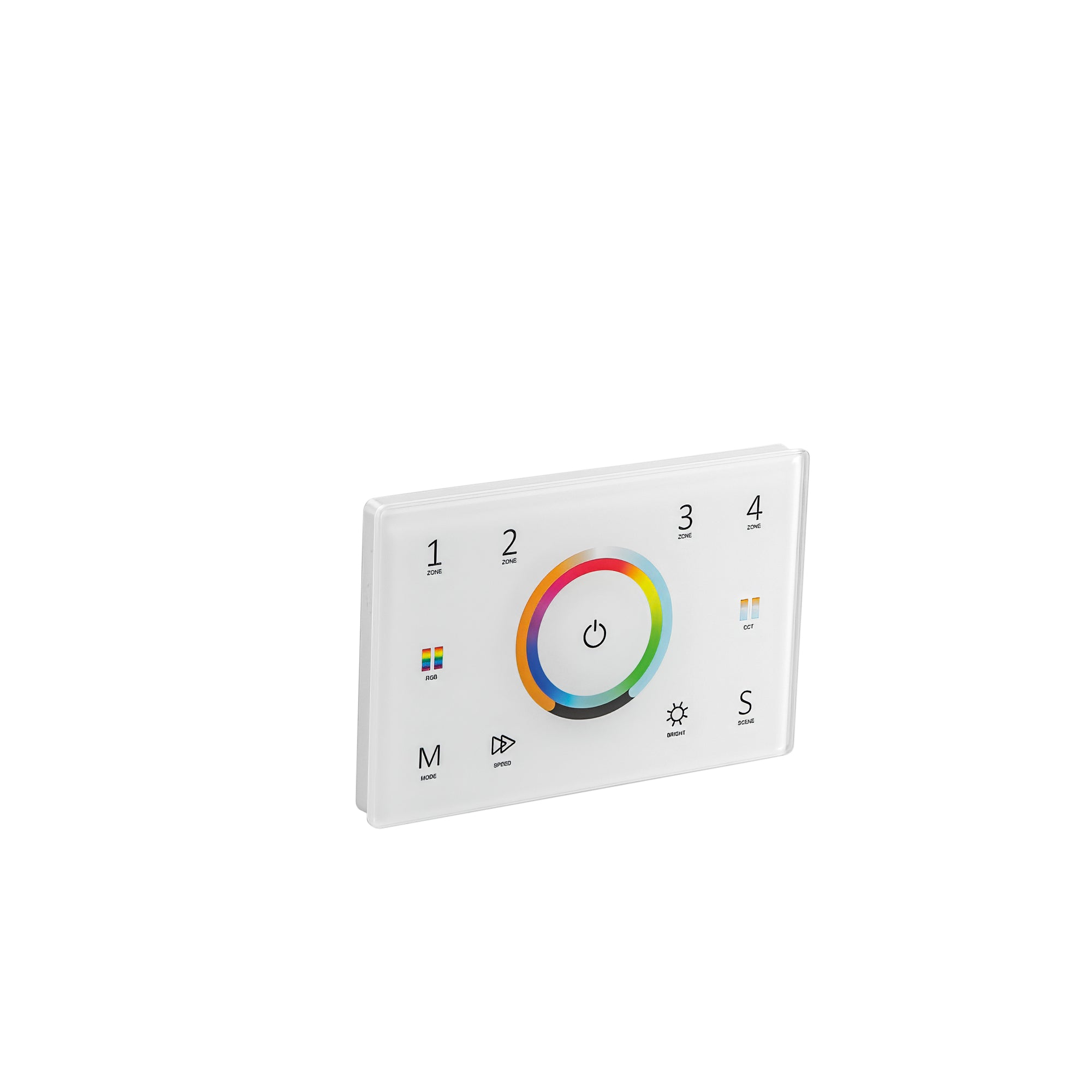"Wallpad RF2.4G per controllo RGB/RGBW/RGB+CCT 4 zone 5 canali collegabile con DMX 512"