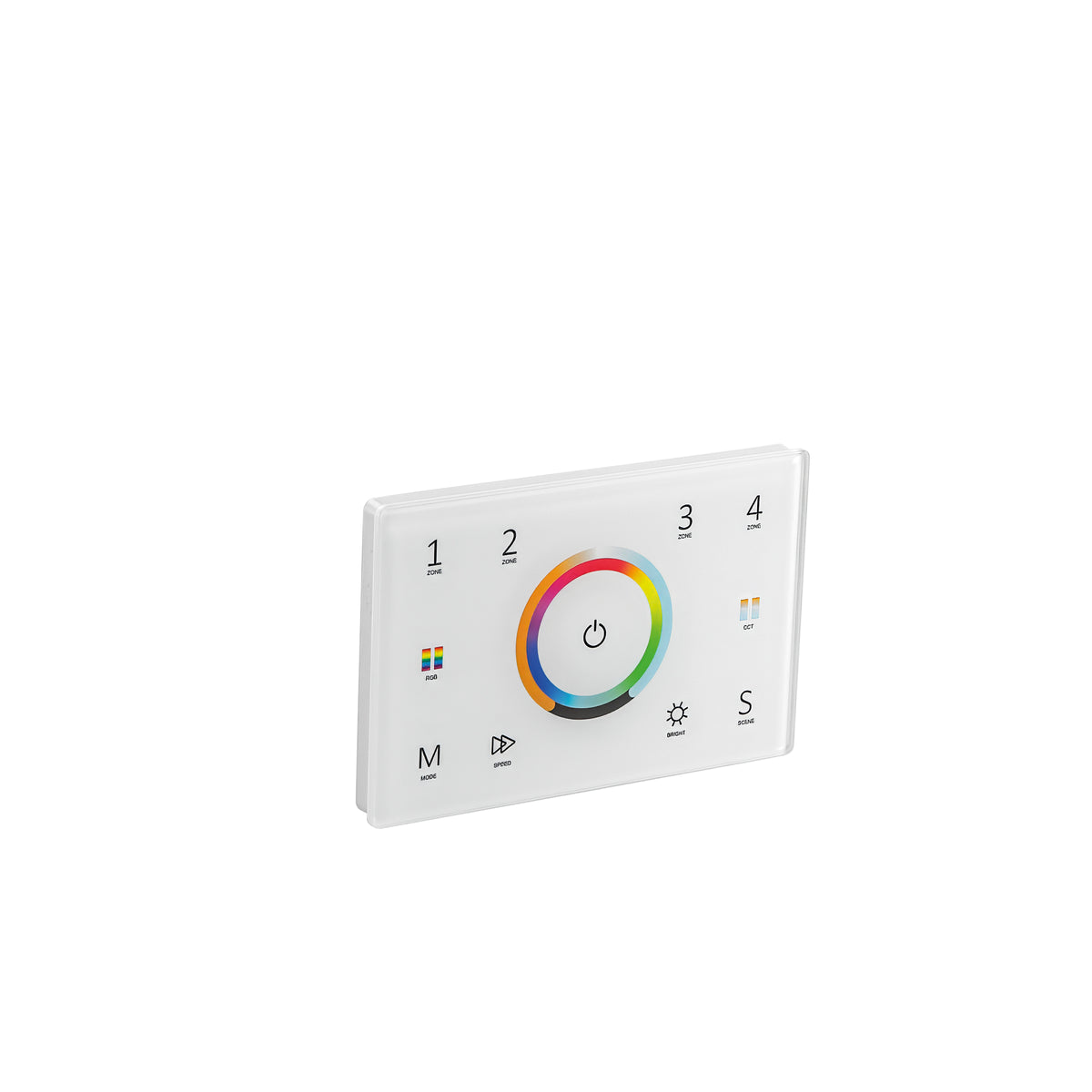 "Wallpad RF2.4G per controllo RGB/RGBW/RGB+CCT 4 zone 5 canali collegabile con DMX 512"