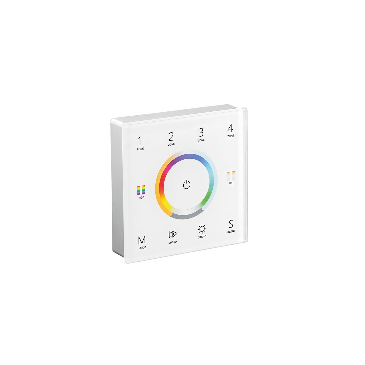 "Wallpad RF 2.4G per controllo RGB/RGBW/RGB+CCT 4 zone 5 canali"