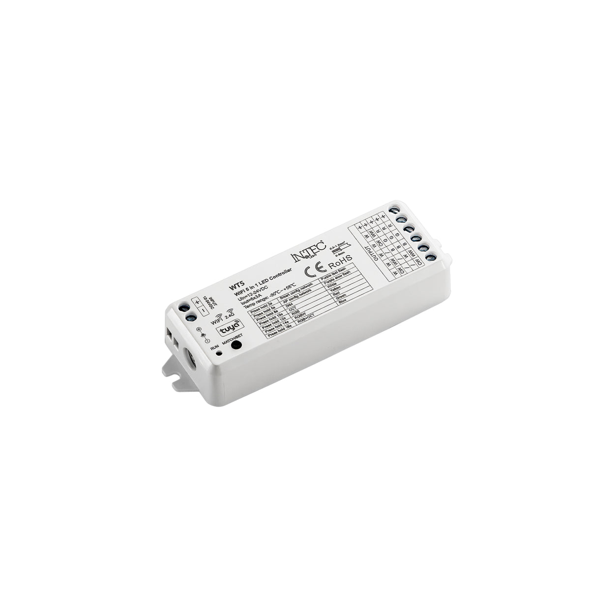 "Ricevitore Wi-Fi e RF 2.4G input: 15.5a 12-24v output: 5ch;3a/ch - 5x(36-72)W"
