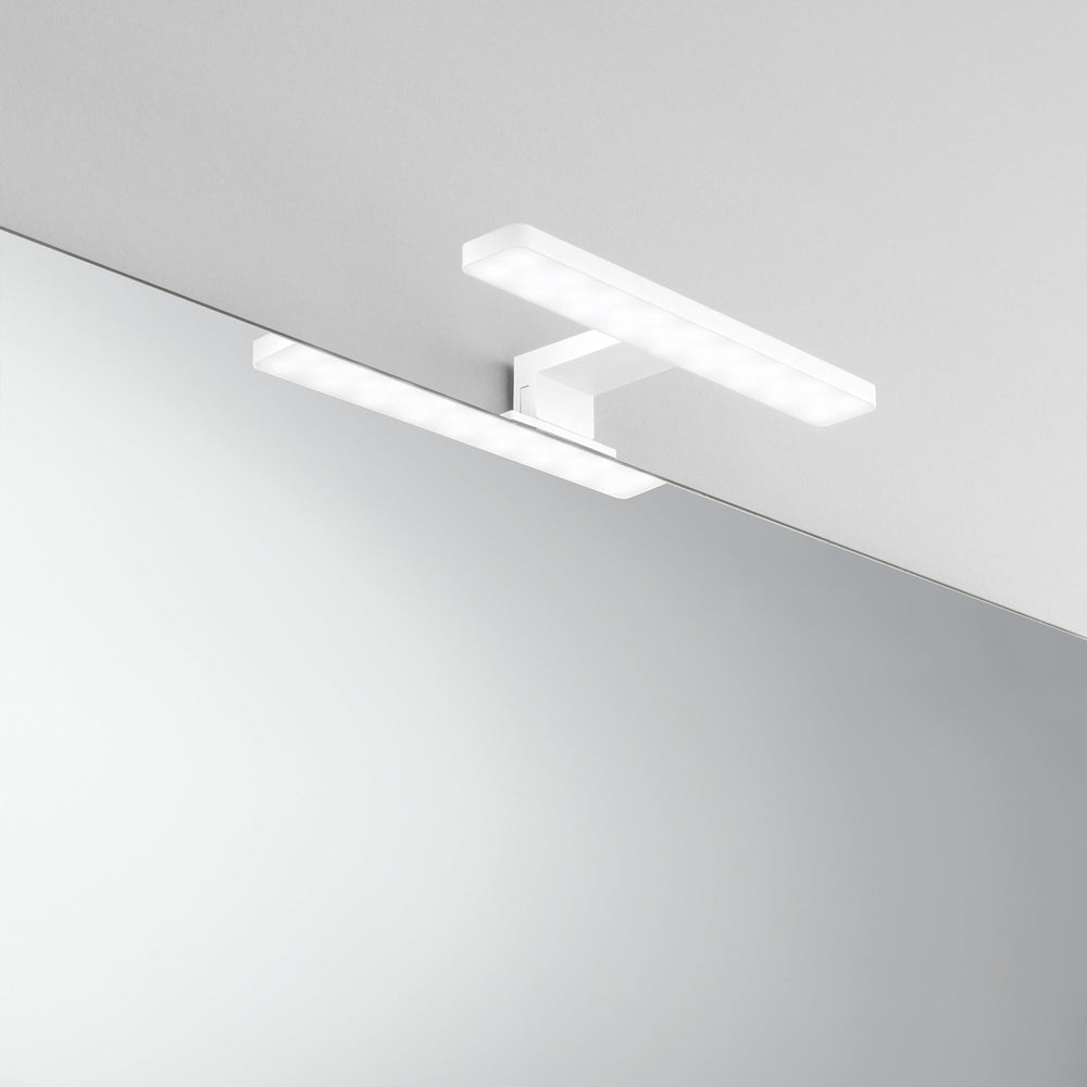 APPLIQUE LED CRUISE BIANCO FISSAGGIO PARETE/SPECCHIO 5,2W 550LM 4000K IP44CM 28x8x11CM