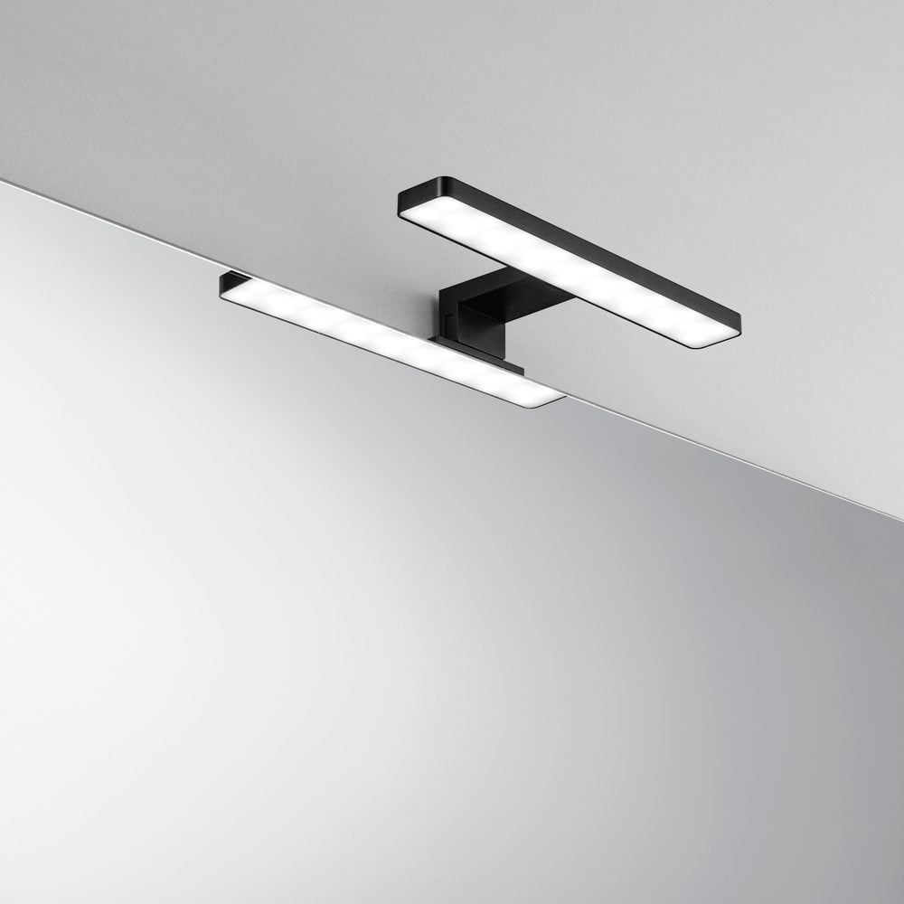 APPLIQUE LED CRUISE NERO FISSAGGIO PARETE/SPECCHIO 5,2W 550LM 4000K IP44 28x8x11CM