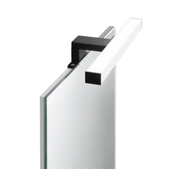 APPLIQUE LED NOIR NERO QUADRA FISSAGGIO PARETE/SPECCHIO 5W 600LM 3000K IP44 30X9,5X4,45CM
