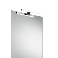 APPLIQUE LED NOIR NERO QUADRA FISSAGGIO PARETE/SPECCHIO 5W 600LM 4000K IP44 30X9,5X4,45CM