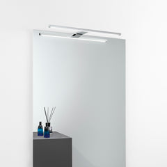 APPLIQUE LED RIVA CROMO FISSAGGIO PARETE/SPECCHIO 8W 575LM 4000K IP44 56X14,7X3CM