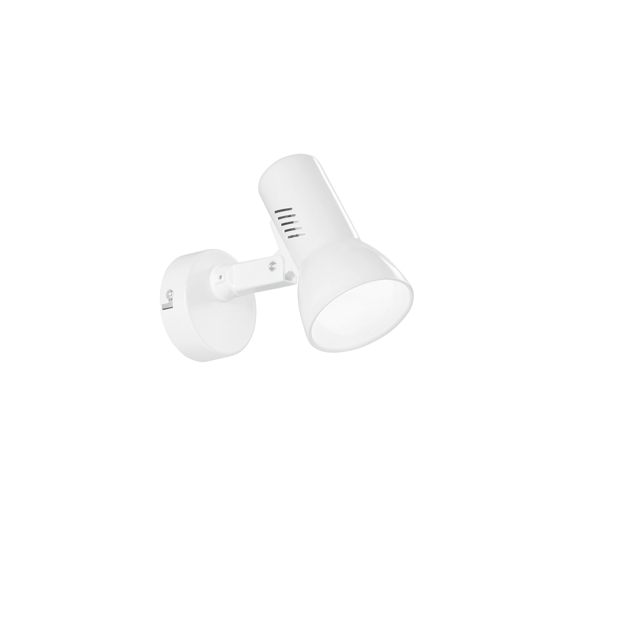 "Spot CARRERA in metallo bianco con diffusore orientabile"