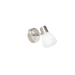 "Spot MITO in metallo nichel 1 diffusore orientabile in vetro"