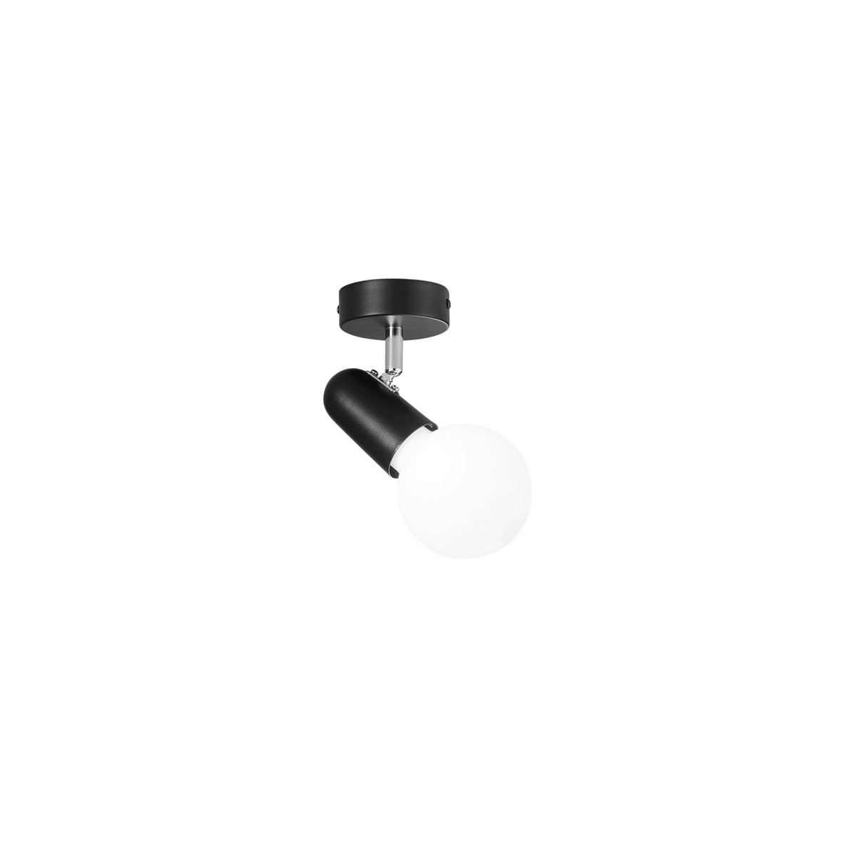 "Spot PUNTO in metallo nero con punto luce orientabile"