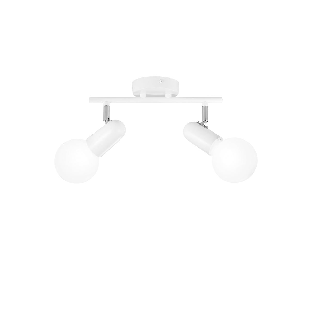 "Spot PUNTO in metallo bianco con 2 punti luce orientabili"