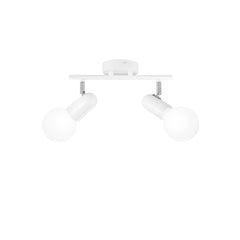 "Spot PUNTO in metallo bianco con 2 punti luce orientabili"