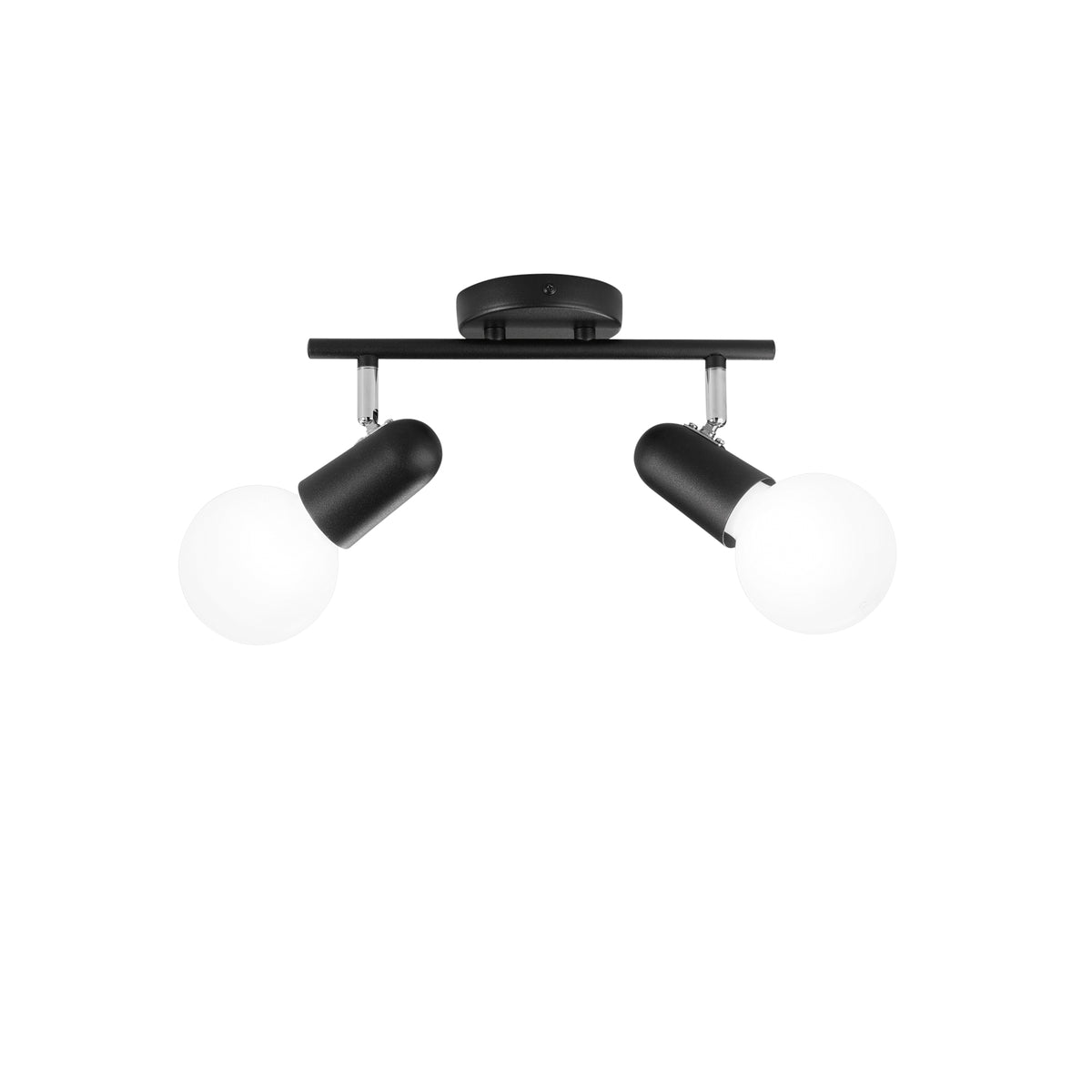 "Spot PUNTO in metallo nero con 2 punti luce orientabili"